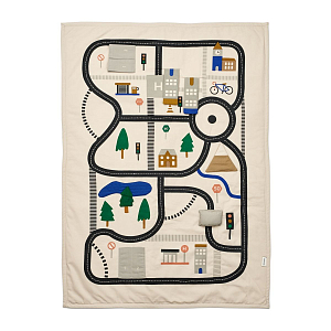 Развивающий коврик LIEWOOD "Adonna Road Map", песочный, 65 x 90 см